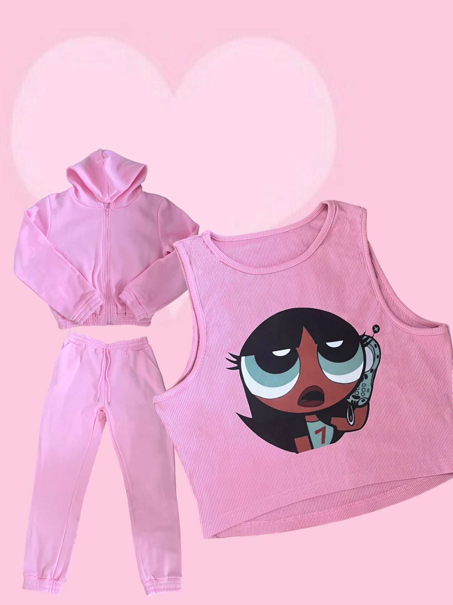 PowerPuffGirl Pink Sweatsuit π