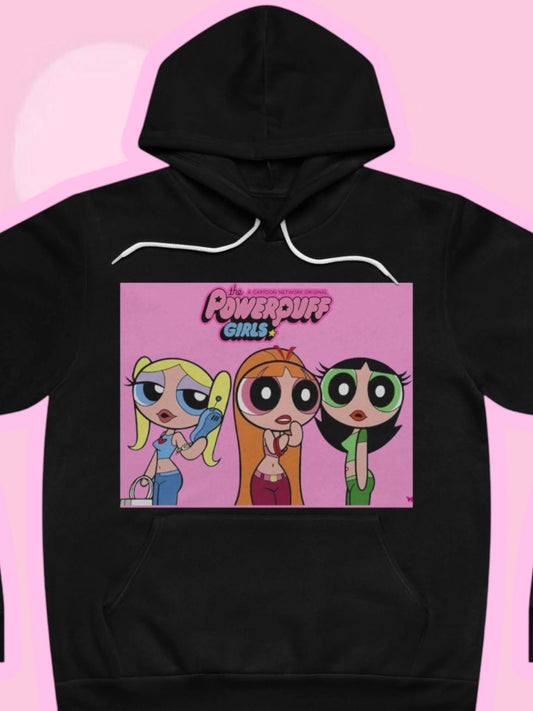 PowerPuff Girls of Unisex Sponge Fleece Pullover Hoodie Girls Sweatshirt, Cartoon, Trending Crewneck, Halloween Shirt, Gift For Friends